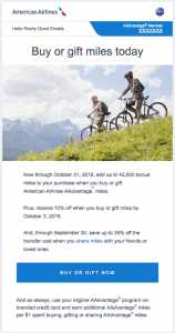 Great email marketing example