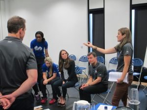 Jenny from the Lunchbox Doctor presenting with SportsAid.